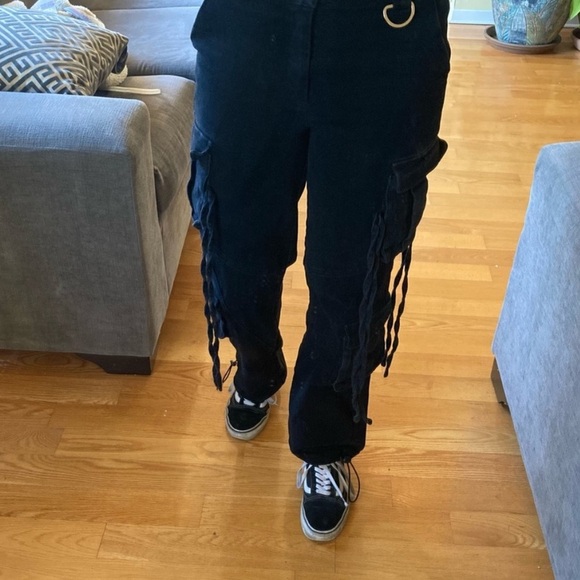 - I AM GIA ALTRA MID RISE UTILITY PANT IN CHARCOAL - Picture 6 of 8